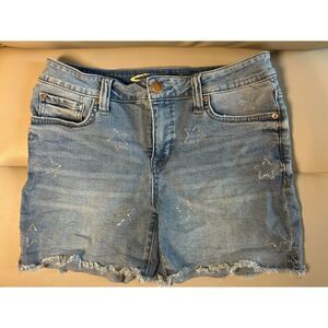 Seven 7 For All Mankind Jean Shorts with Rhinestone Stars Women's Size 6